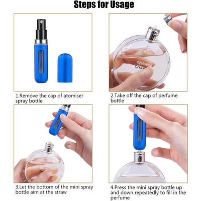 8ml Vaporisateur Vide de Sac Rechargeable, Atomiseur Parfum, Recharge Spray